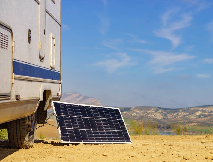 Caravan Battery Systems, Portable,Solar,Photovoltaic,Panel,,Charging,Battery,At,Camper,Car,Rv.