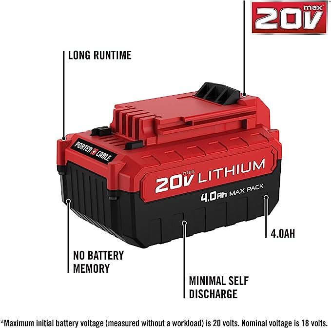 PORTER-CABLE 20V 4.0-Ah Lithium Battery Review 