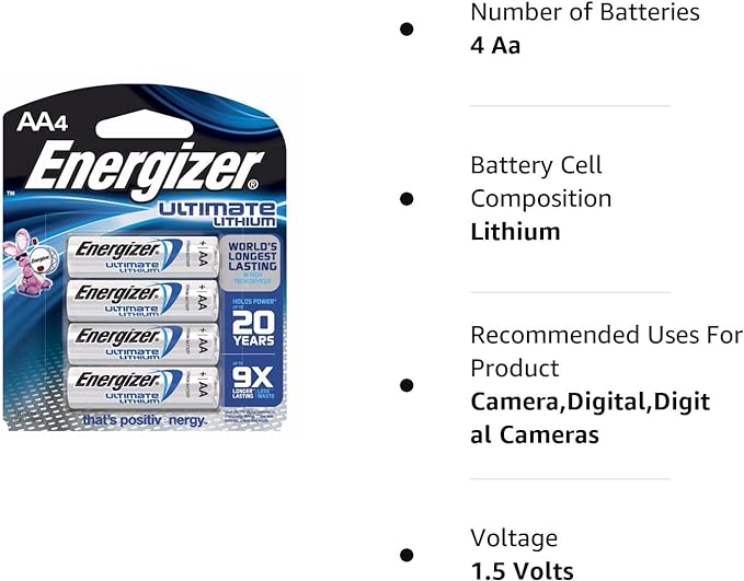 Energizer Ultimate e2 AA Lithium Battery Review