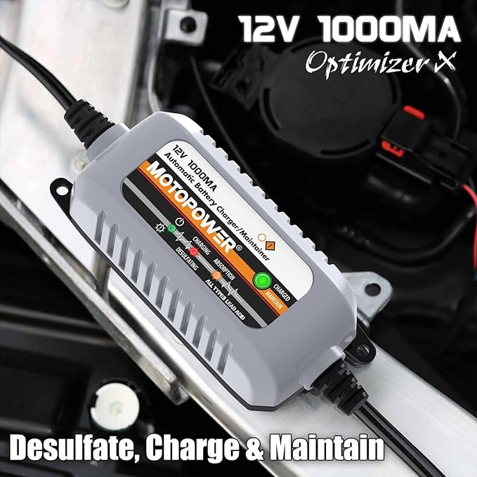 MOTOPOWER MP00205B 12V 1000mA Automatic Battery Charger Review