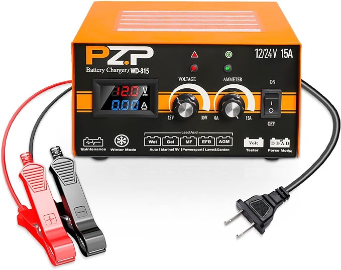 PZP 12V 24V Manual Battery Charger Review