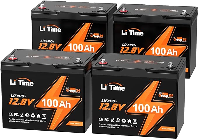 LiTime 4 Pack 12V 100Ah Group 24 Lithium Battery Review