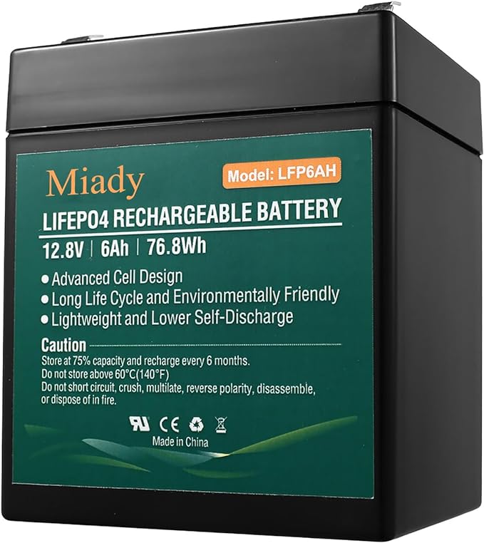 Miady 2000 Cycles 12V 6Ah Lithium Iron Phosphate Battery Review