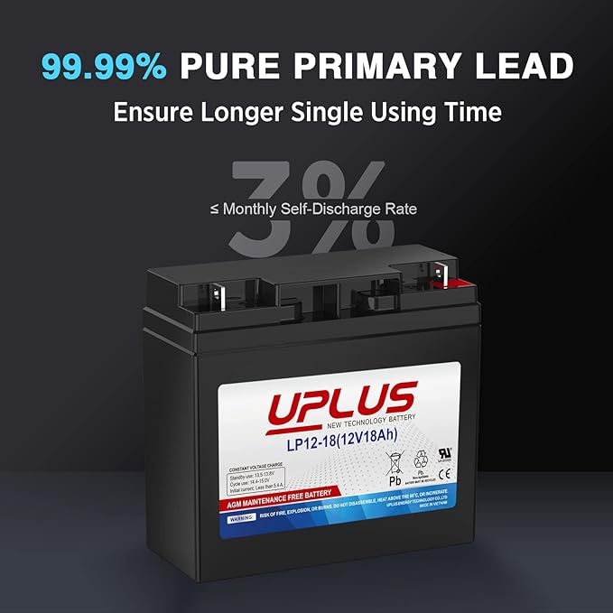 Uplus 12V 18Ah Rechargeable Sealed Lead Acid Battery Review